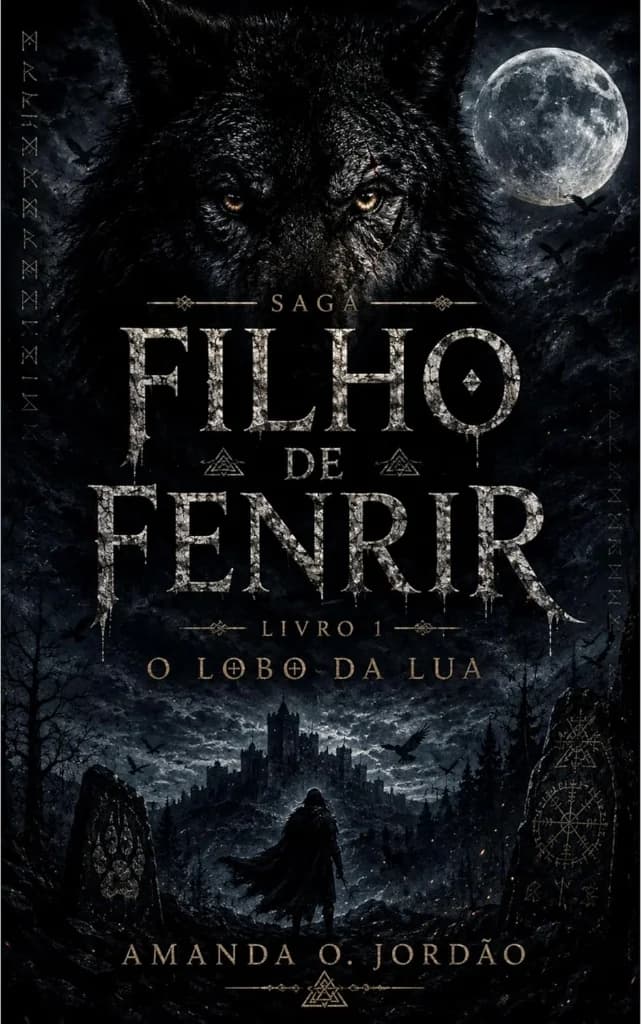 Capa do livro O Filho de Fenrir: O Lobo da Lua - Livro 1, de Amanda O. Jordão